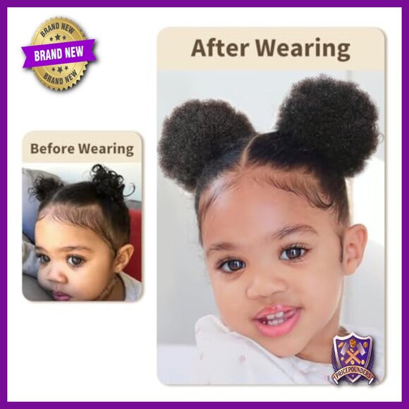 Human Hair Afro Puff Ponytail Set, 2PCS, Drawstring Design for Easy Styling main image 4